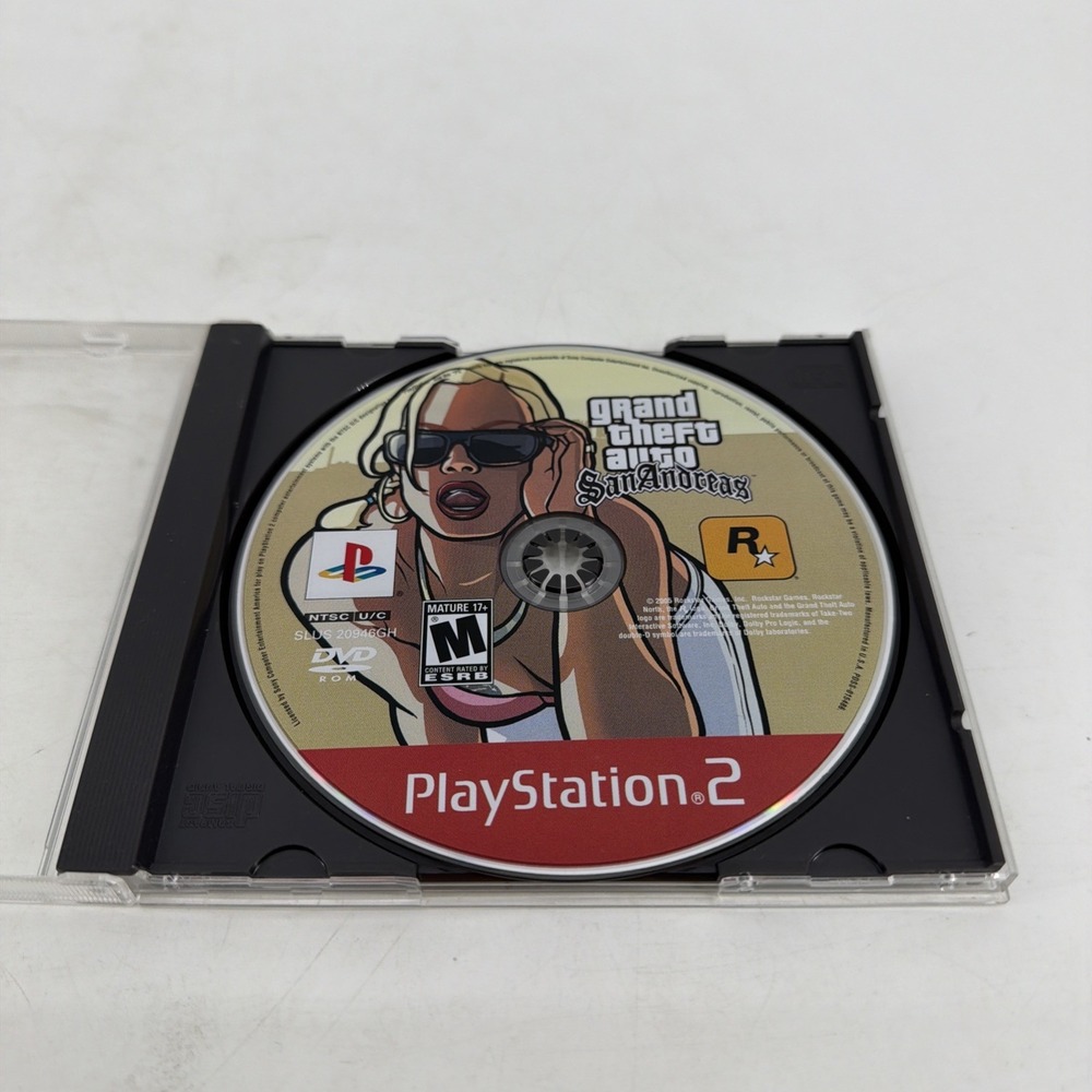 Grand Theft Auto: San Andreas (Sony PlayStation 2, 2004) Disc Only